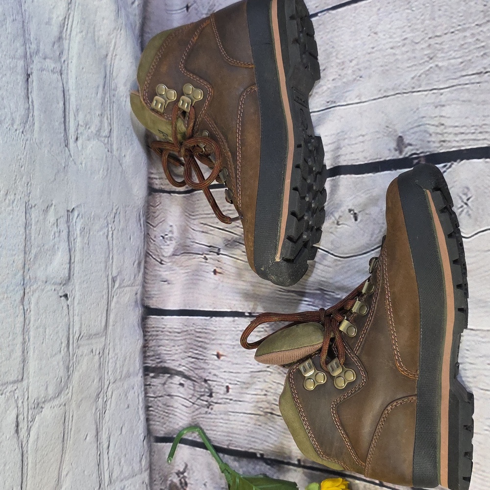 Timberland Euro Hiker Women's Boots Olive and Brown Sz 7 - Picture 9 of 13